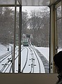 Traveling up the hill in the Funicular