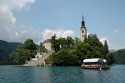 The church of Saint Maria on the island in Lake Bled